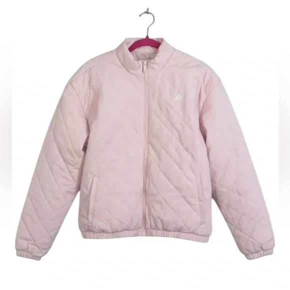 NWT ADIDAS go to golf Pink Quilted Jacket retail &150 - Picture 5 of 11